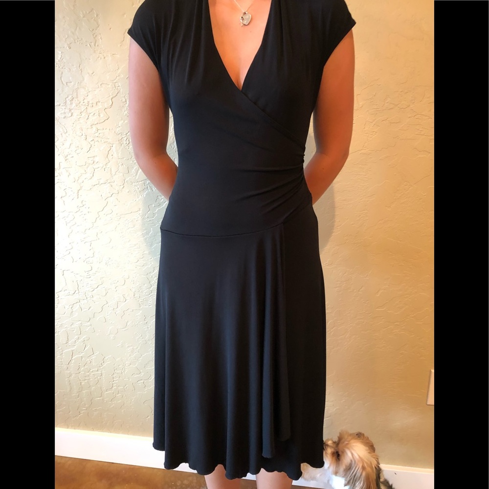 EUC Max & Cleo Black faux wrap dress